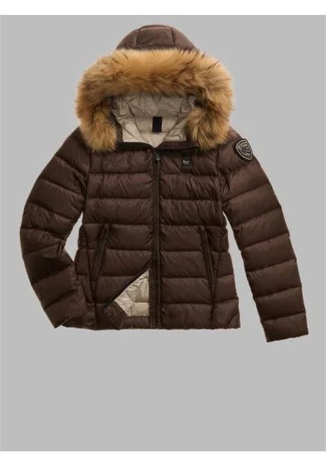 PIUMINO TRAPUNTATO CON CAPPUCCIO DII PELLICCIA BLAUER | Giubbino | 25WBLDC03099 006047365EI